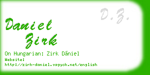 daniel zirk business card